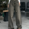 Style Core Aesthetics, New Style Trends - Jean boyfriend bouffant vintage à bretelles à nouer