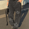 Style Core Aesthetics, New Style Trends - Jean boyfriend déchiré Vintage Star Patch