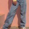 Style Core Aesthetics, New Style Trends - Jean boyfriend délavé à taille haute