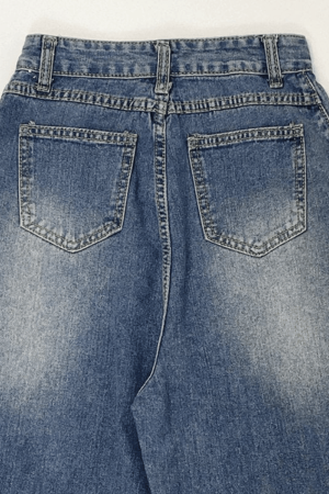 Style Core Aesthetics, New Style Trends - Jean boyfriend délavé Y2K