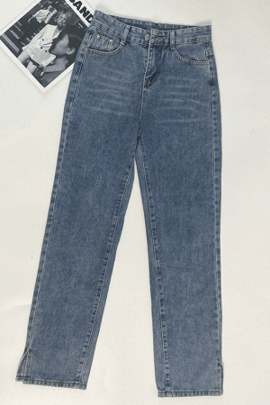 Style Core Aesthetics, New Style Trends - Jean boyfriend fendu délavé