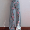Style Core Aesthetics, New Style Trends - Jean boyfriend fleuri à taille haute