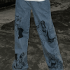 Style Core Aesthetics, New Style Trends - Jean boyfriend à imprimé graffiti