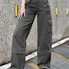 Style Core Aesthetics, New Style Trends - Jean cargo délavé à boucle graphique