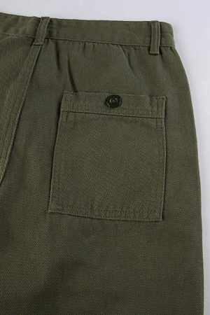 Style Core Aesthetics, New Style Trends - Jean cargo droit à poches plaquées