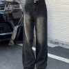 Style Core Aesthetics, New Style Trends - Jean cargo droit vintage délavé