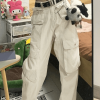 Style Core Aesthetics, New Style Trends - Jean cargo droit Y2K à poche plaquée