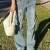 Style Core Aesthetics, New Style Trends - Jean cargo Splice taille mi-haute
