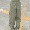 Style Core Aesthetics, New Style Trends - Jean cargo vert délavé avec poche