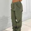 Style Core Aesthetics, New Style Trends - Jean cargo vert délavé vintage