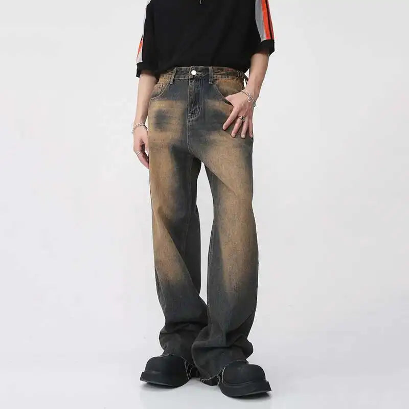 Style Core Aesthetics, New Style Trends - Jean large Y2K Burned Fade