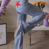 Style Core Aesthetics, New Style Trends - Jean évasé à patchwork d'étoiles dans le dos