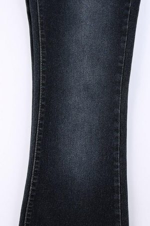 Style Core Aesthetics, New Style Trends - Jean évasé taille basse délavé