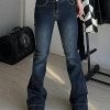 Style Core Aesthetics, New Style Trends - Jean évasé taille basse délavé