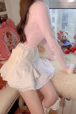Style Core Aesthetics, New Style Trends - Kawaii Ruffled Layered Lace Mini Skirt