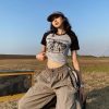 Style Core Aesthetics, New Style Trends - Kitty Print Crop Tee
