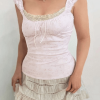 Style Core Aesthetics, New Style Trends - Lace Paneled Floral Cropped Tank Top