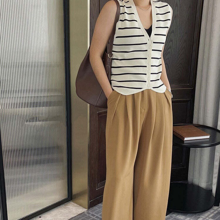 Style Core Aesthetics, New Style Trends - Like a French Striped Button Up Vest