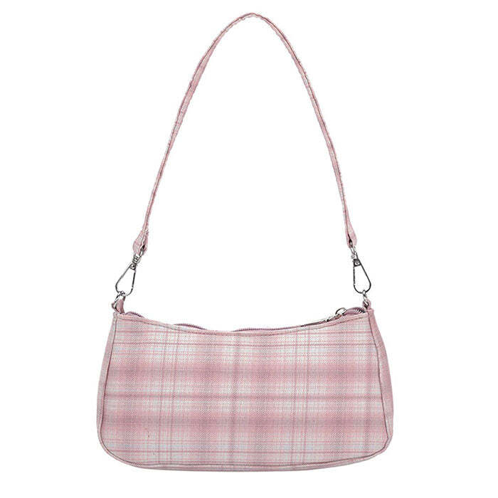 Style Core Aesthetics, New Style Trends - Lisa | Soft Girl sac baguette à carreau