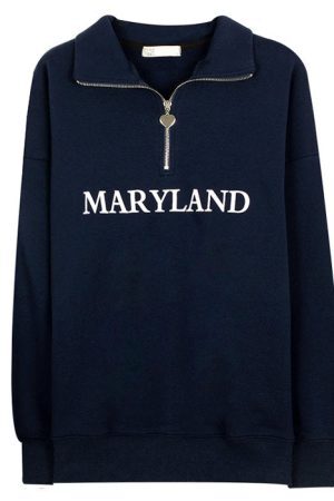 Style Core Aesthetics, New Style Trends - Maryland Zip Up Sweatshirt