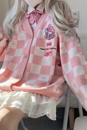 Style Core Aesthetics, New Style Trends - My Melody Buttoned Pink Cardigan