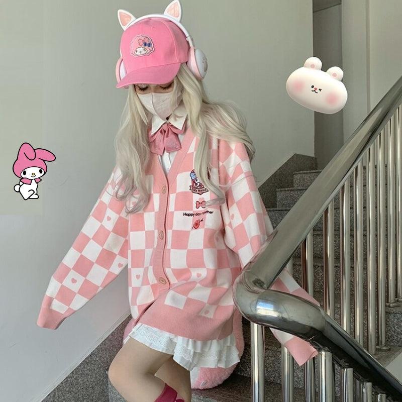 Style Core Aesthetics, New Style Trends - My Melody Buttoned Pink Cardigan