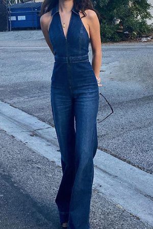 Style Core Aesthetics, New Style Trends - Nostalgic Games Denim Jumpsuit