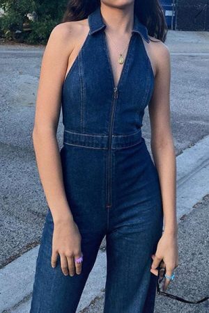 Style Core Aesthetics, New Style Trends - Nostalgic Games Denim Jumpsuit