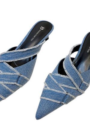 Style Core Aesthetics, New Style Trends - Nostalgic Games Denim Mules