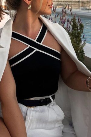 Style Core Aesthetics, New Style Trends - Old Money Aesthetic Halter Top