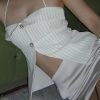 Style Core Aesthetics, New Style Trends - Open Front Striped Shirt Top