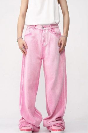 Style Core Aesthetics, New Style Trends - Pink Denim Jacket & Pants Two Piece Set