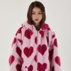 Style Core Aesthetics, New Style Trends - Pink Heart Pattern Hooded Jacket