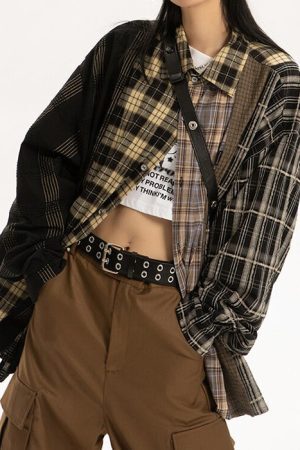 Style Core Aesthetics, New Style Trends - Plaid Oversized Shirt
