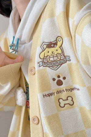 Style Core Aesthetics, New Style Trends - Pompurin Buttoned Yellow Cardigan