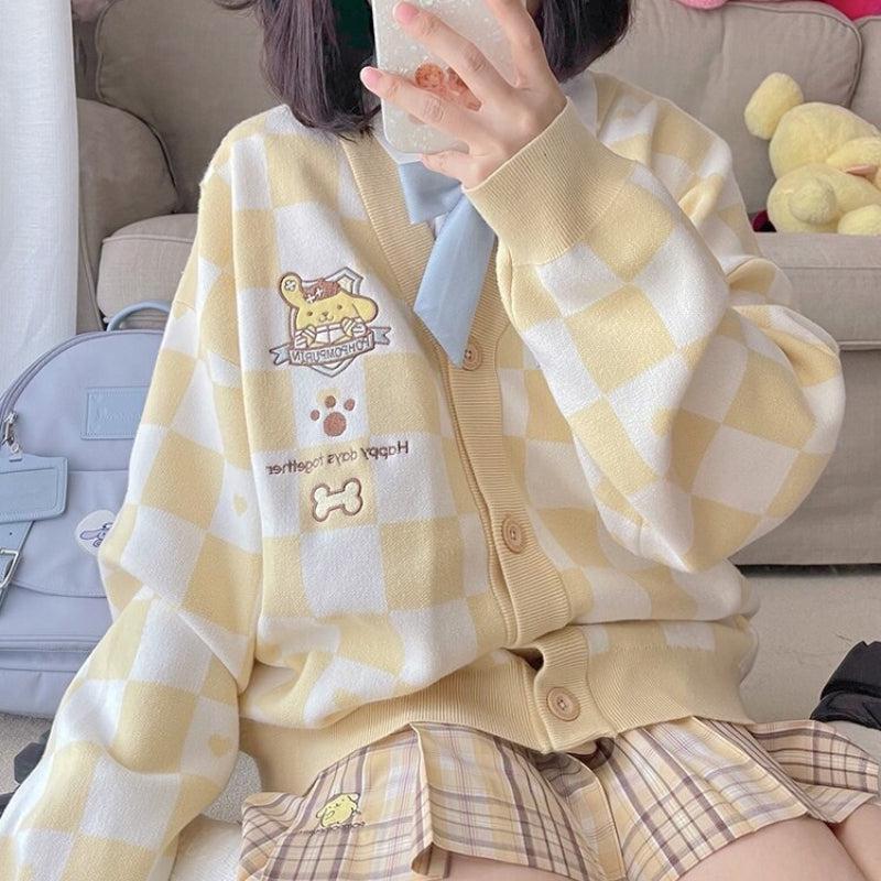 Style Core Aesthetics, New Style Trends - Pompurin Buttoned Yellow Cardigan