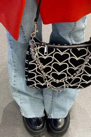 Style Core Aesthetics, New Style Trends - Prizia | Sac à épaule imprimé coeur