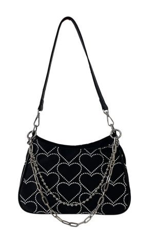 Style Core Aesthetics, New Style Trends - Prizia | Sac à épaule imprimé coeur