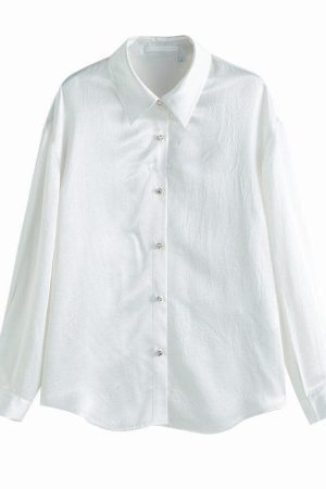 Style Core Aesthetics, New Style Trends - Pure Design Satin Blouse