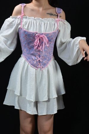 Style Core Aesthetics, New Style Trends - Ribbon Detailed Corset Top
