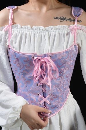 Style Core Aesthetics, New Style Trends - Ribbon Detailed Corset Top