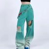 Style Core Aesthetics, New Style Trends - Ripped Denim Strap Baggy Jeans