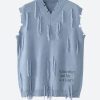 Style Core Aesthetics, New Style Trends - Ripped Tasseled Sweater Vest