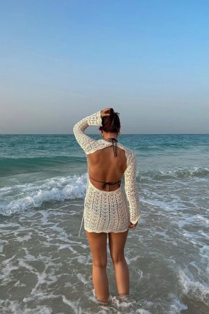Style Core Aesthetics, New Style Trends - Robe courte crochet 'Malo'
