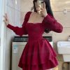 Style Core Aesthetics, New Style Trends - Ruffled Layered Corset Mini Dress
