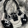 Style Core Aesthetics, New Style Trends - Sac à Bandoulière à Boucle Patchwork Orné de Chaînes d'Étoiles