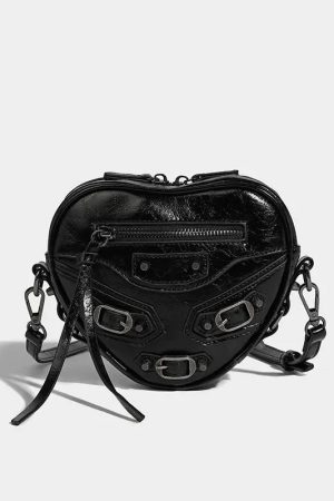 Style Core Aesthetics, New Style Trends - Salio | Sac Cœur Y2K Grunge à ceinture
