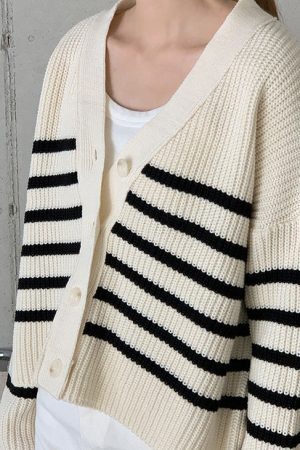 Style Core Aesthetics, New Style Trends - Self Made Striped Cardigan