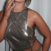 Style Core Aesthetics, New Style Trends - Side Tie Metallic Cropped Tank Top