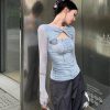 Style Core Aesthetics, New Style Trends - Sky Cut Out Ruched Top